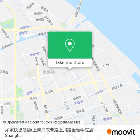 如家快捷酒店(上海浦东曹路上川路金融学院店) map