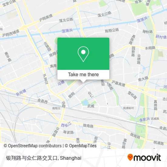 银翔路与众仁路交叉口 map