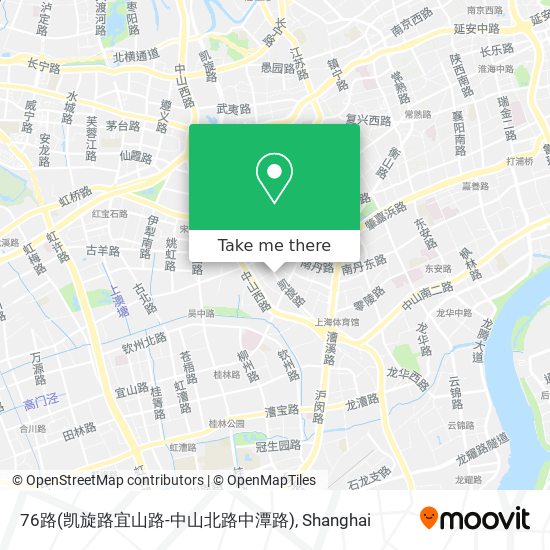 76路(凯旋路宜山路-中山北路中潭路) map