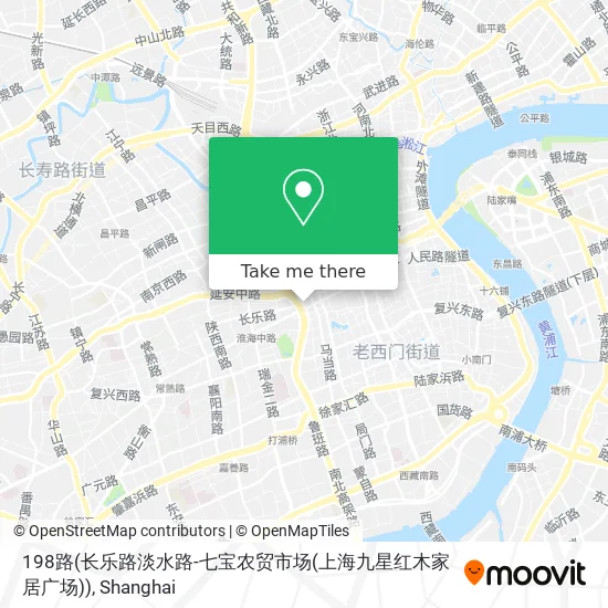 198路(长乐路淡水路-七宝农贸市场(上海九星红木家居广场)) map