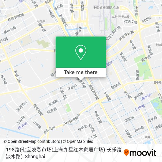 198路(七宝农贸市场(上海九星红木家居广场)-长乐路淡水路) map