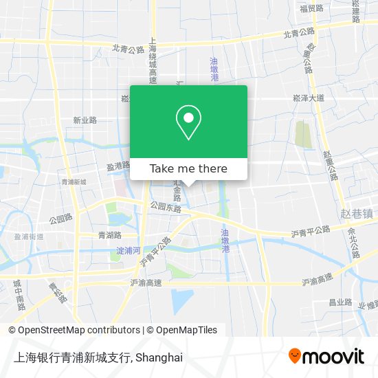 上海银行青浦新城支行 map