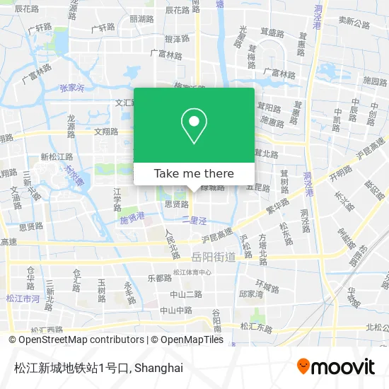 松江新城地铁站1号口 map