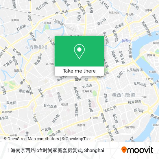 上海南京西路loft时尚家庭套房复式 map
