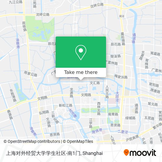 上海对外经贸大学学生社区-南1门 map