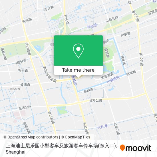 上海迪士尼乐园小型客车及旅游客车停车场(东入口) map