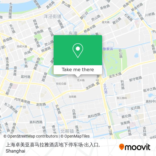 上海卓美亚喜马拉雅酒店地下停车场-出入口 map