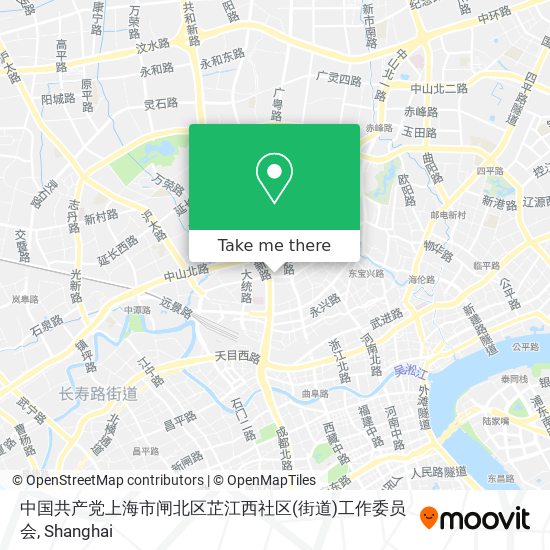 中国共产党上海市闸北区芷江西社区(街道)工作委员会 map