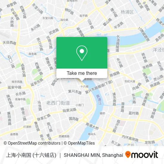 上海小南国 (十六铺店) ｜ SHANGHAI  MIN map
