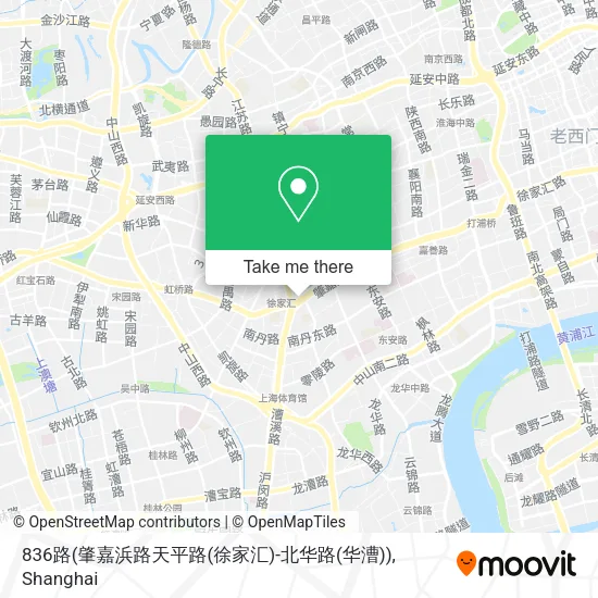 836路(肇嘉浜路天平路(徐家汇)-北华路(华漕)) map