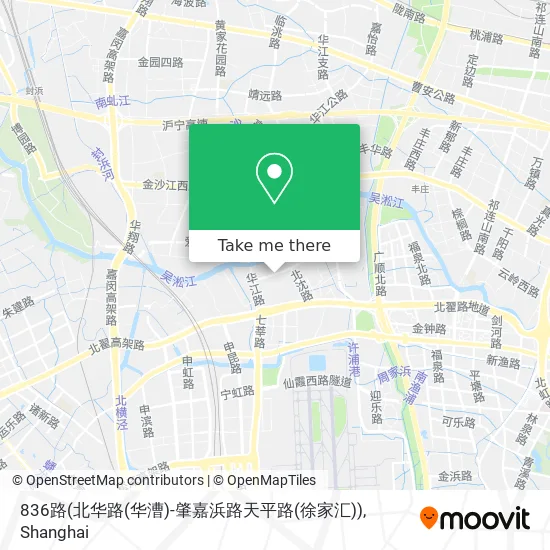 836路(北华路(华漕)-肇嘉浜路天平路(徐家汇)) map