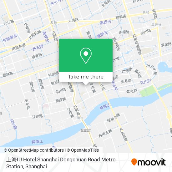 上海IU Hotel Shanghai Dongchuan Road Metro Station map