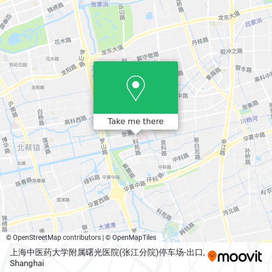 上海中医药大学附属曙光医院(张江分院)停车场-出口 map