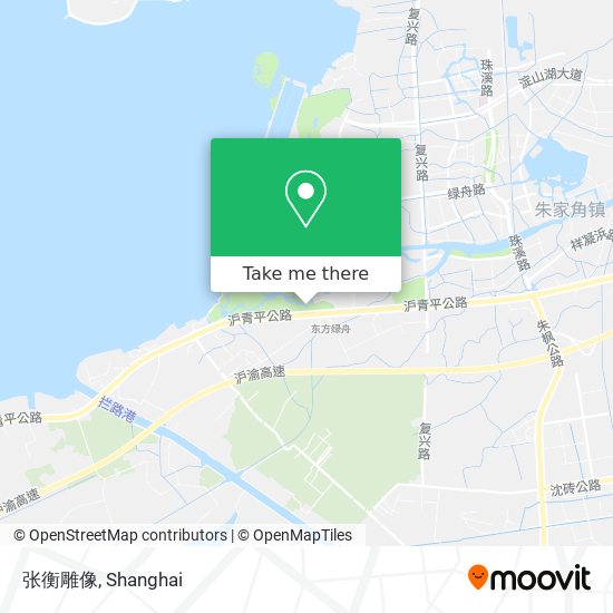 张衡雕像 map