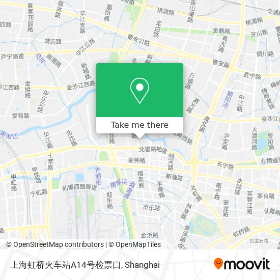 上海虹桥火车站A14号检票口 map