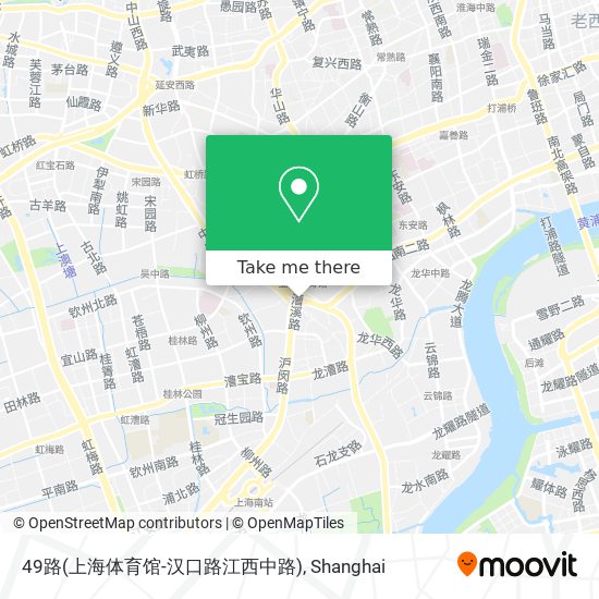 49路(上海体育馆-汉口路江西中路) map