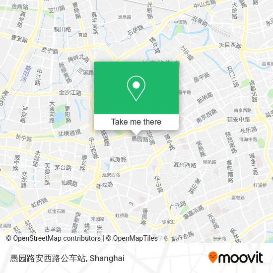 愚园路安西路公车站 map