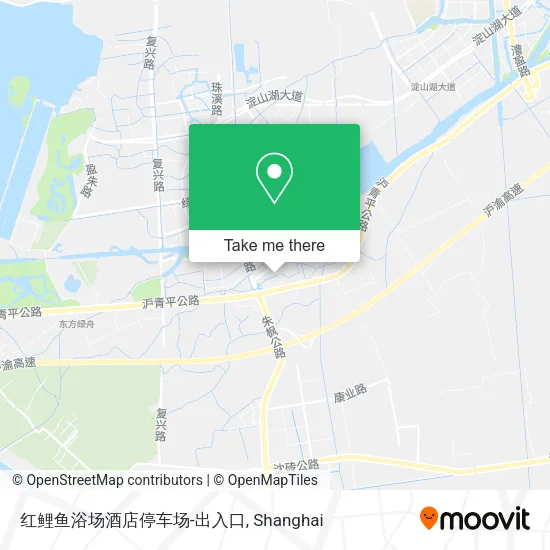 红鲤鱼浴场酒店停车场-出入口 map