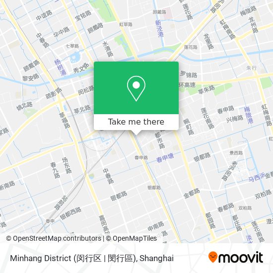 Minhang District (闵行区 | 閔行區) map