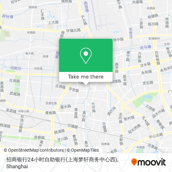 招商银行24小时自助银行(上海梦轩商务中心西) map