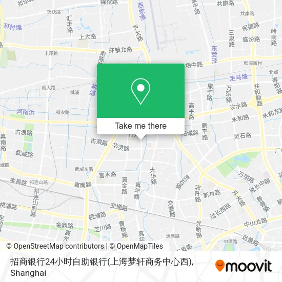 招商银行24小时自助银行(上海梦轩商务中心西) map