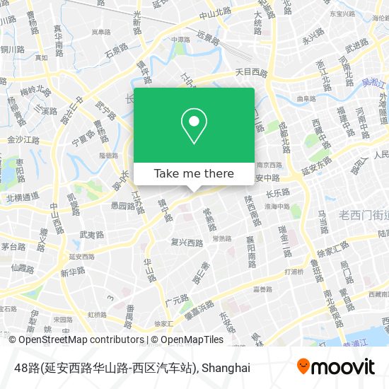 48路(延安西路华山路-西区汽车站) map