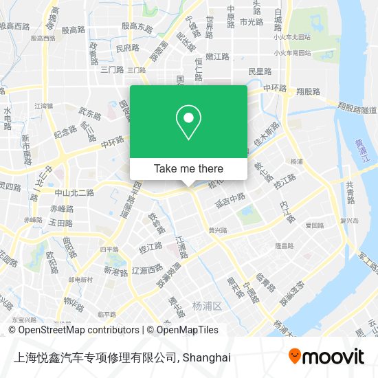 上海悦鑫汽车专项修理有限公司 map