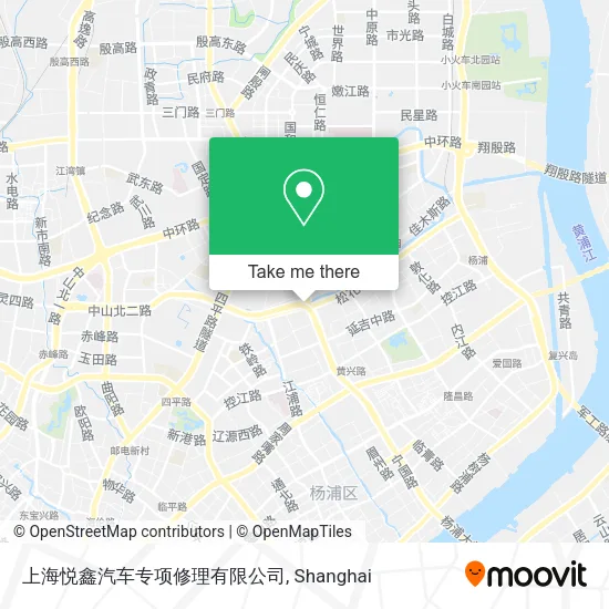 上海悦鑫汽车专项修理有限公司 map