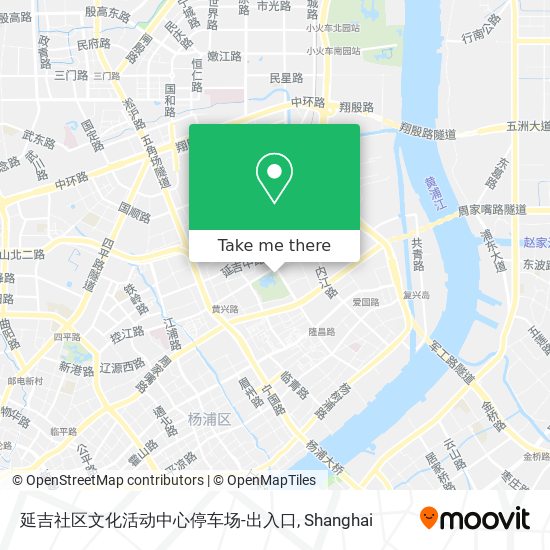 延吉社区文化活动中心停车场-出入口 map