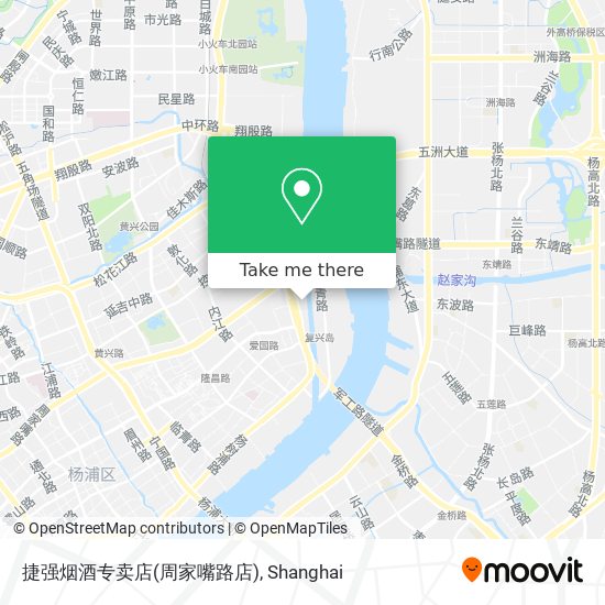 捷强烟酒专卖店(周家嘴路店) map