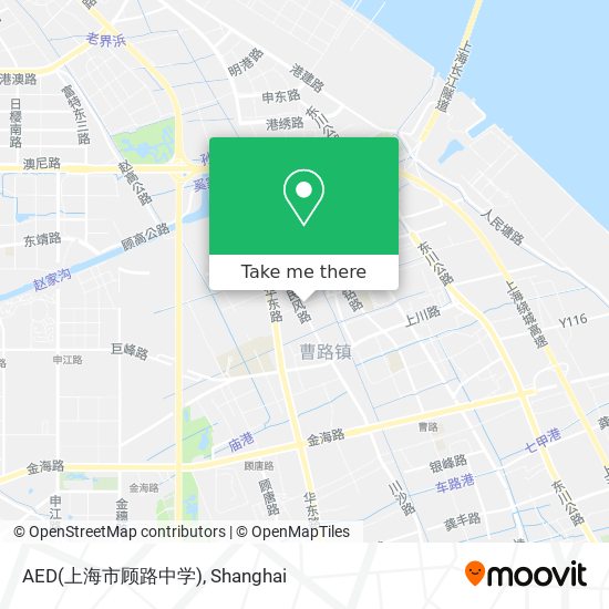 AED(上海市顾路中学) map