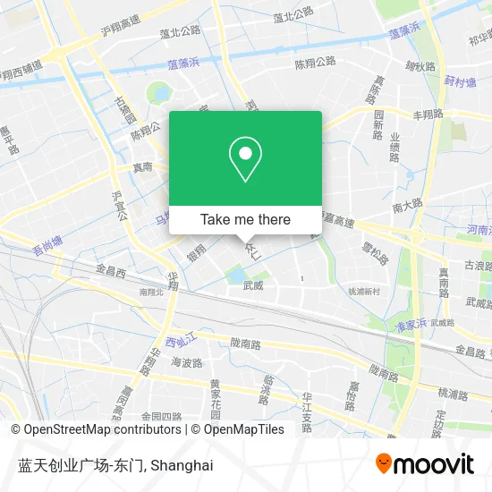 蓝天创业广场-东门 map