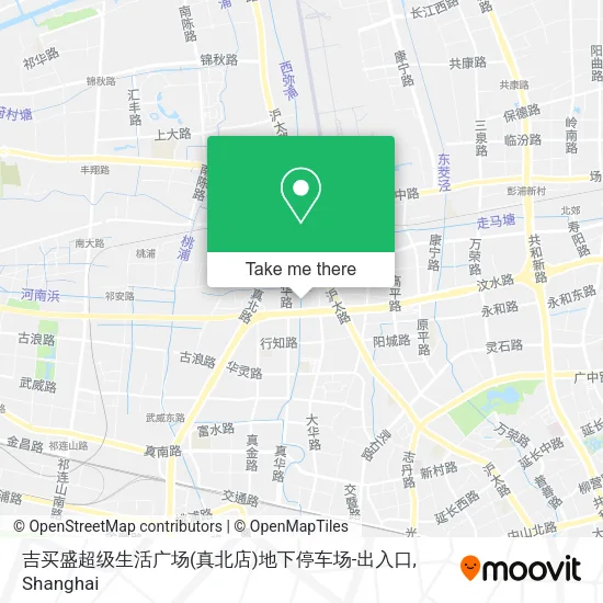 吉买盛超级生活广场(真北店)地下停车场-出入口 map