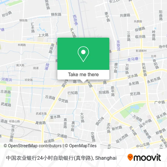中国农业银行24小时自助银行(真华路) map