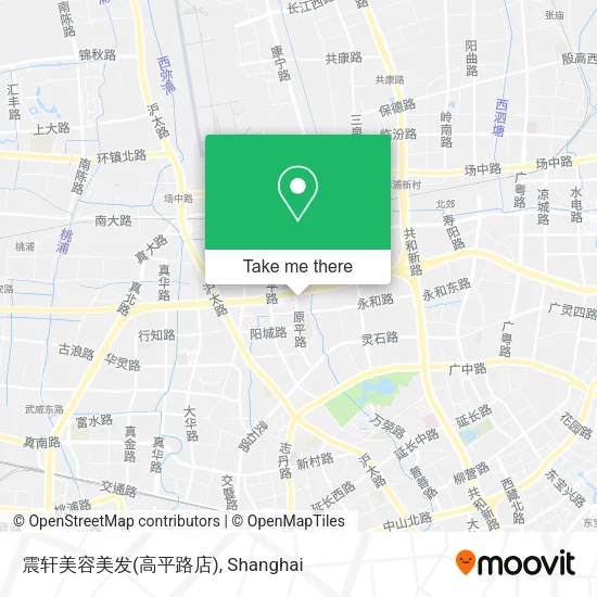 震轩美容美发(高平路店) map
