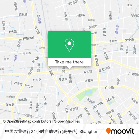 中国农业银行24小时自助银行(高平路) map