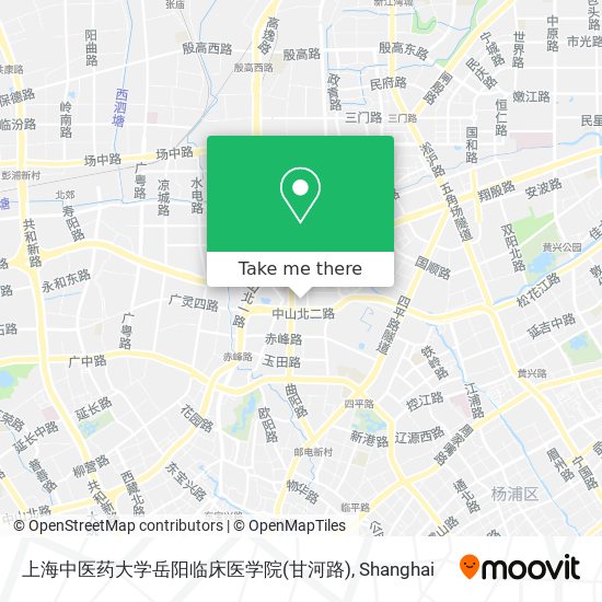 上海中医药大学岳阳临床医学院(甘河路) map