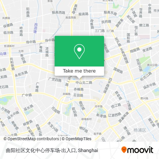 曲阳社区文化中心停车场-出入口 map