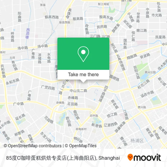 85度C咖啡蛋糕烘焙专卖店(上海曲阳店) map