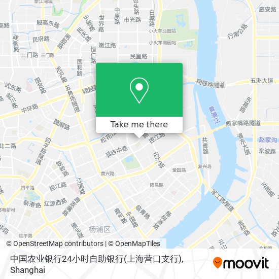 中国农业银行24小时自助银行(上海营口支行) map