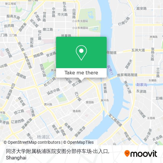 同济大学附属杨浦医院安图分部停车场-出入口 map