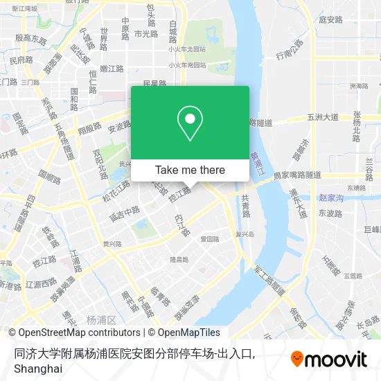 同济大学附属杨浦医院安图分部停车场-出入口 map