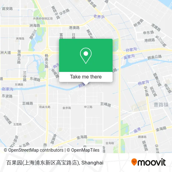 百果园(上海浦东新区高宝路店) map