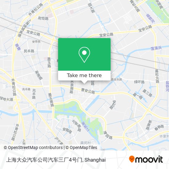 上海大众汽车公司汽车三厂4号门 map