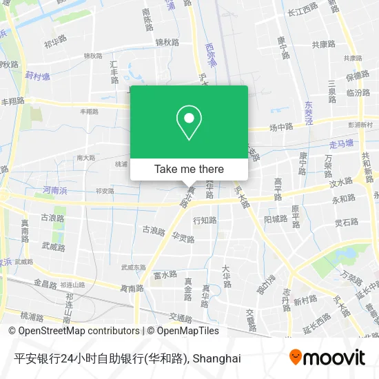 平安银行24小时自助银行(华和路) map
