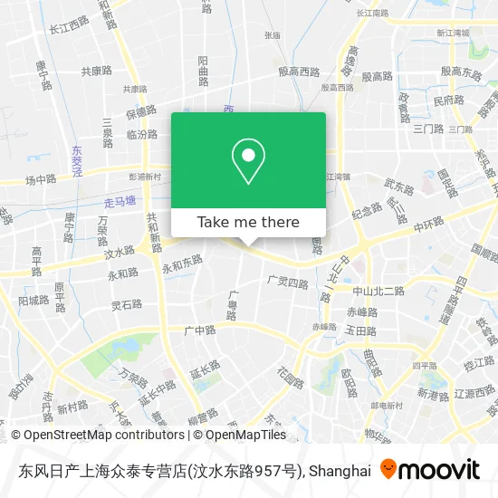 东风日产上海众泰专营店(汶水东路957号) map