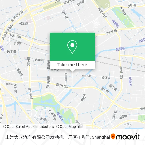 上汽大众汽车有限公司发动机一厂区-1号门 map