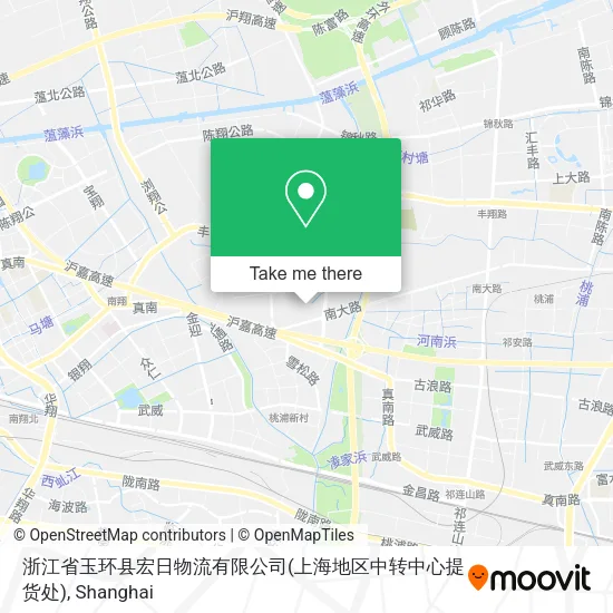 浙江省玉环县宏日物流有限公司(上海地区中转中心提货处) map