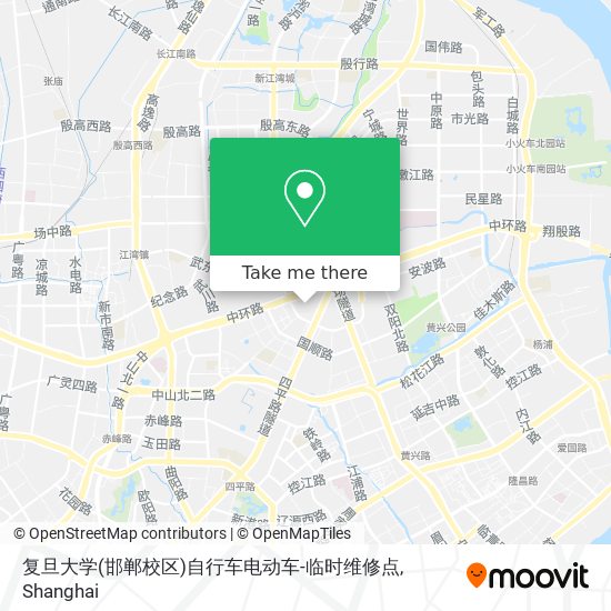 复旦大学(邯郸校区)自行车电动车-临时维修点 map