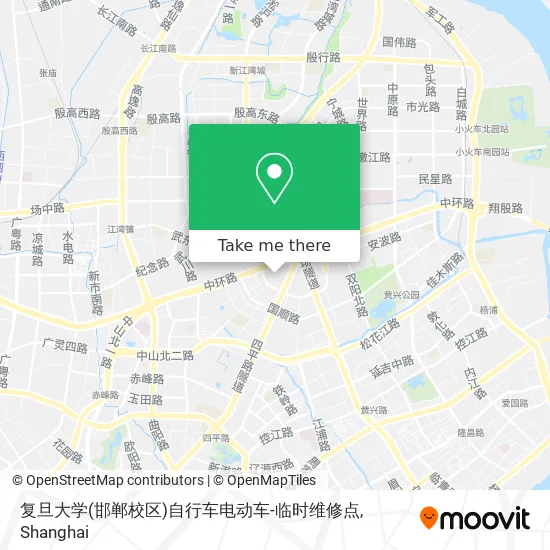 复旦大学(邯郸校区)自行车电动车-临时维修点 map